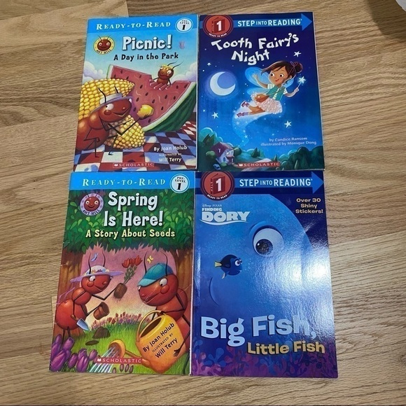 Step into Reading Book Bundle Finding Dory Tooth Fairy’s Night Picnic Spring Kid - Picture 2 of 3